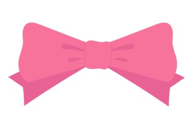 El çizimi pembe fiyonk. Tebrik kartı, davetiye, poster, afiş, hediye sertifikası için tasarım ögesi.