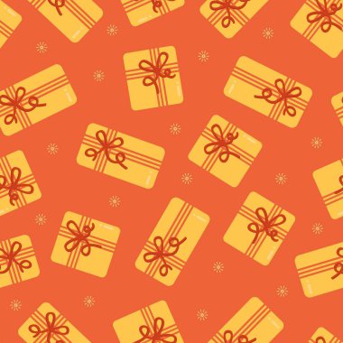 hediye kutuları ile Seamless yılbaşı modeli