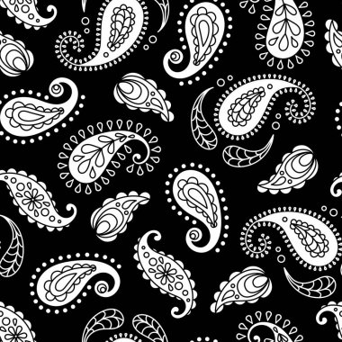 Süs desenli bandana izine göre kusursuz bir desen. Vektör arkaplanı.