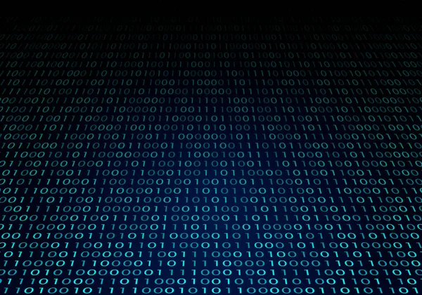 Dijital ikili kod arka planı. Matrix tarzı program. Rastgele düşen sayılar.