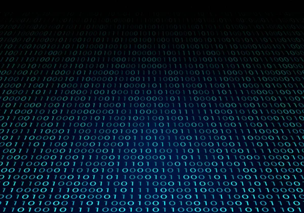 Dijital Ikili Kod Arka Planı Matrix Tarzı Program Rastgele Düşen — Stok Vektör