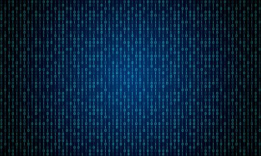 Dijital kod arka planı. Matrix tarzı program. Rastgele düşen sayılar.