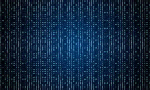 Fondo Código Digital Programa Estilo Matricial Números Caída Aleatoria — Archivo Imágenes Vectoriales