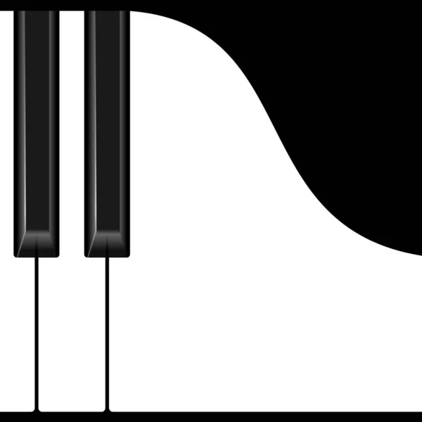 Teclas Piano Teclado Instrumento Musical — Vector de stock