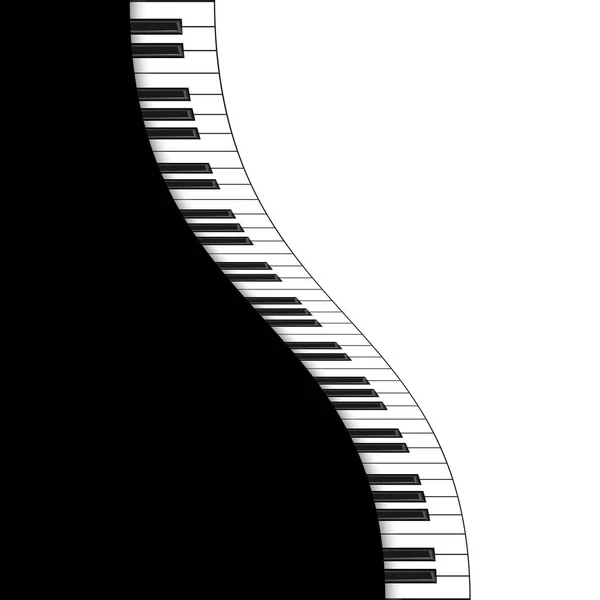 Tasti Stilizzati Pianoforte Tastiera Strumento Musicale — Vettoriale Stock