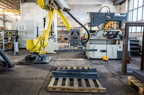 Robot Manipulator Production Room Industrial Plant Picture Taken Russia — стокове фото