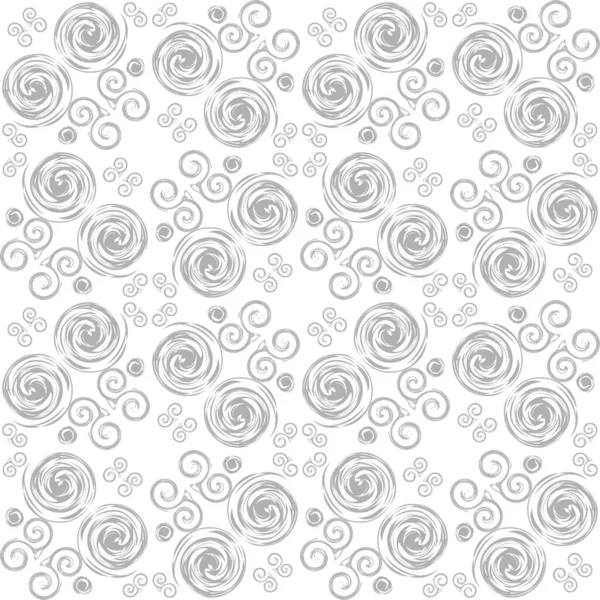 Soyut arkaplan grisi süslemesi. Kusursuz spiral vektör deseni