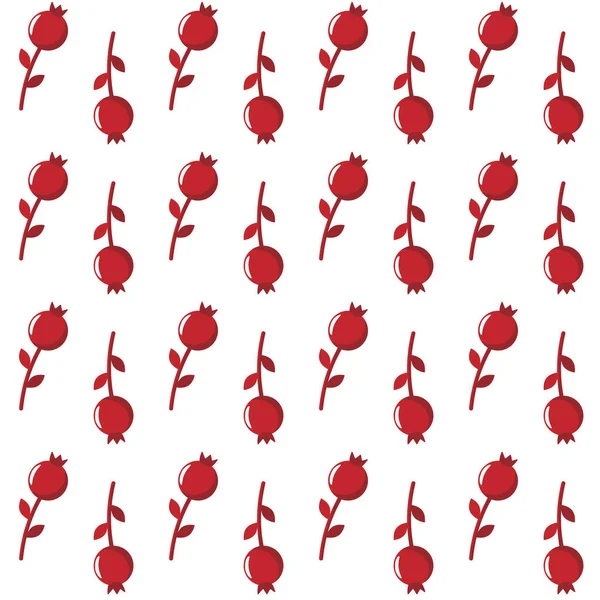 Beyaz arka planda kusursuz kırmızı dut deseni