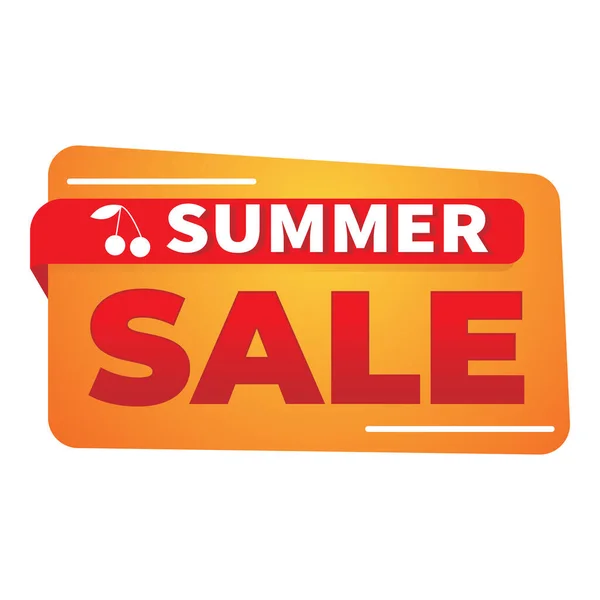 İndirim ve satışların parlak yaz çıkartmaları. Vektör