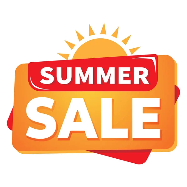 İndirim ve satışların parlak yaz çıkartmaları. Vektör