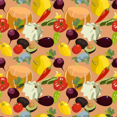 Olgun sebzelerin kusursuz şablonu.