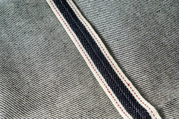 Raw Selvedge Vaqueros Vaqueros Azul Cerca — Foto de Stock