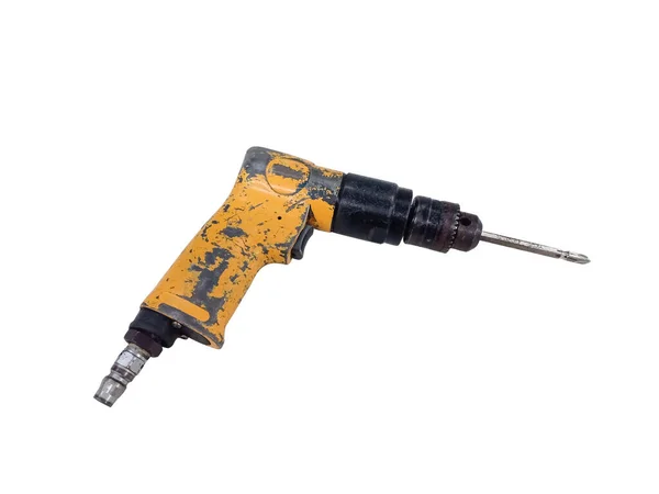 Old Air Screwdriver Gun Isolated White Background — Stock Photo, Image