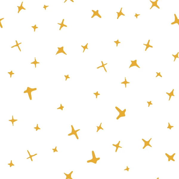 Bright yellow stars on white background pattern. — Vetor de Stock