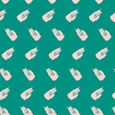 Kaba şekilli turkuaz ve beyaz desenli.