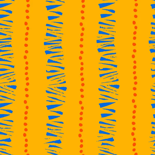 Modèle Abstrait Sans Couture Rayé Folklorique Tri Couleur Illustration Vectorielle — Image vectorielle