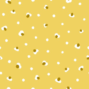 Noktaları ve damlaları olan modaya uygun minimalist bir model. Vektör illüstrasyonu. 