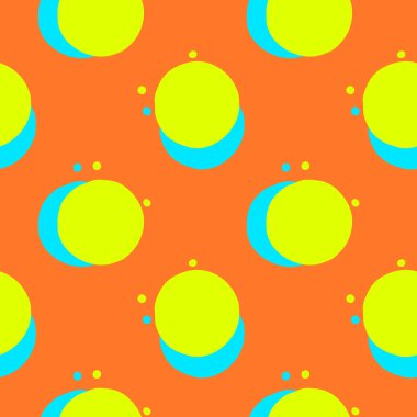 Turuncu arka planda daireler ve noktalar. 
