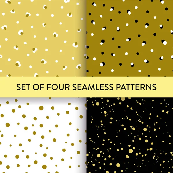 Simple Abstract Minimalistic Pattern Set Polka Dots Drops Vector Illustration — Stock Vector