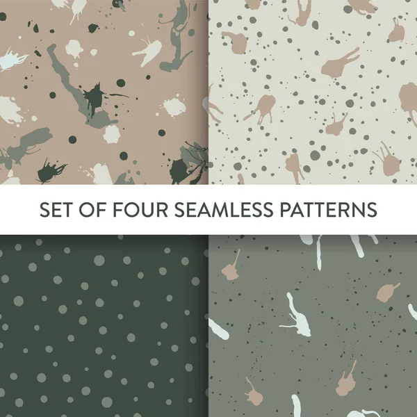 Pattern Set Different Shapes Stains Dots Vector Illustration — Stock vektor