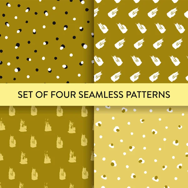 Minimalistic Pattern Set Dots Shapes Vector Illustration — Vettoriale Stock