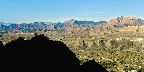 Góry Pobliżu Wioski Busot Alicante Hiszpania — Zdjęcie stockowe