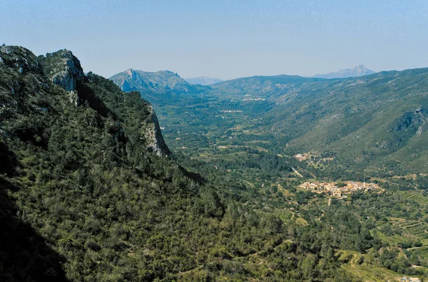 Κοιλάδα Gallinera Και Χωριά Της Στο Αλικάντε Της Ισπανίας — Φωτογραφία Αρχείου