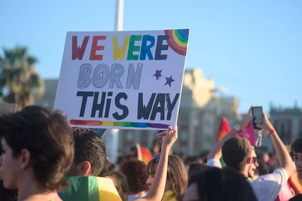 瓦伦西亚 埃斯帕2022年6月25日 男女同性恋 双性恋和变性者群体在男女同性恋自豪节期间的参与者和成员 — 图库照片
