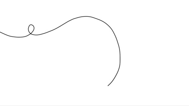 Veselé Velikonoce ručně kreslený animovaný nápis. Animace souvislého jednořádkového textu pro Velikonoce. Černá čára na bílém pozadí svět šťastný Velikonoce, izolované kresby. Volný ručně psaný text — Stock video