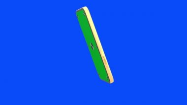 Yeşil ekran ve işaretli telefon menekşe üzerinde izleme için çok peri arka planı. Solda görünün, merkeze bağlı kalın ve ekranın sağ tarafında kaybolun. Beyaz akıllı telefon teknolojisi.