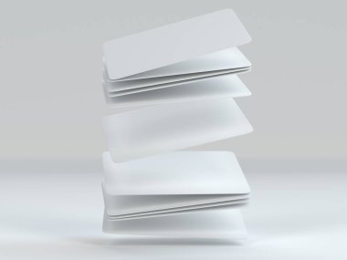Güvertenin üstünde kağıt oynuyorlar. Tasarım yerleştirme için 3D görüntüleme. Kumarhane, bahis, kumar. Ders materyali. Sunum için 3d şablon. Deste, deste boş..