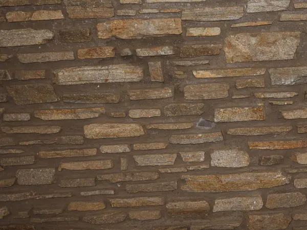 Piedra Mural Rústica Envejecida Pared Exterior —  Fotos de Stock