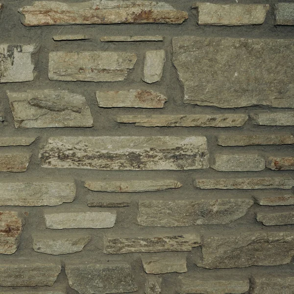 Wiekowy Rustykalny Kamień Ścienny Ściana Zewnętrzna — Zdjęcie stockowe