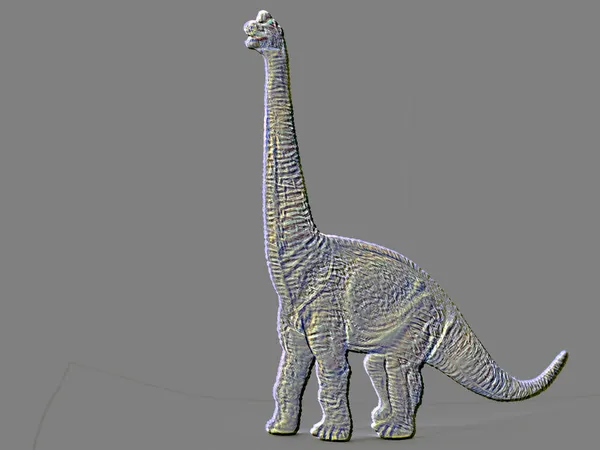 玩具恐龙隔离 儿童用小塑料模型 — 图库照片