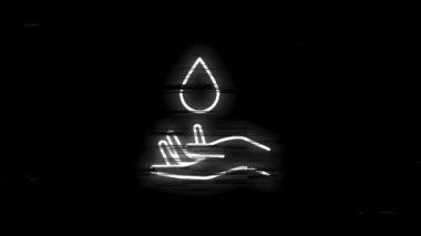 Beyaz arkaplanda izole edilmiş neon çizgi dizaynlı ECOLOGY hata simgesi. Sağlık koruması. Hareket grafiği.