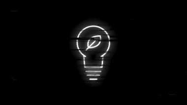 Beyaz arkaplanda izole edilmiş neon çizgi dizaynlı ECOLOGY hata simgesi. Sağlık koruması. Hareket grafiği.