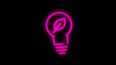 Beyaz arkaplanda izole edilmiş neon çizgi dizaynlı ECOLOGY simgesi. Sağlık koruması. Hareket grafiği.