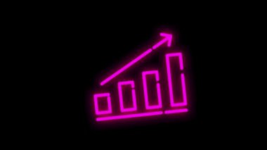 Modern kavramların, web 'in ve beyaz arka plandaki uygulamaların iş ve finans çizgisi ikonu. Hareket grafiği.