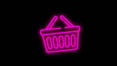 Beyaz arkaplanda izole edilmiş çizgi tasarımı ile SPORT neon simgesi. Hareket grafiği.