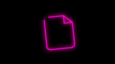 Modern kavramlar, web ve beyaz zemin üzerindeki uygulamalar için onay satırı neon simgesi. Hareket boşluğu.