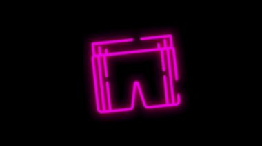 Beyaz arkaplanda izole edilmiş çizgi tasarımı ile SPORT neon simgesi. Hareket grafiği.