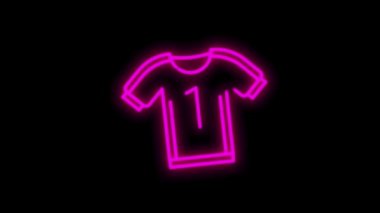 Beyaz arkaplanda izole edilmiş çizgi tasarımı ile SPORT neon simgesi. Hareket grafiği.