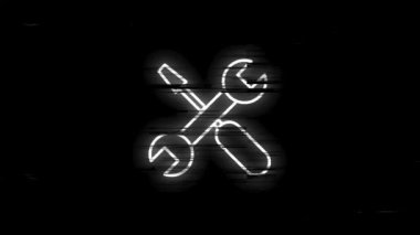 Modern kavramlar, web ve beyaz arka plandaki uygulamalar için CONSTRUCTION hattı hata simgesi. Hareket grafiği.