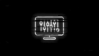 Beyaz arkaplanda çizgi tasarımı izole edilmiş MÜZİK hata simgesi. Hareket grafiği.