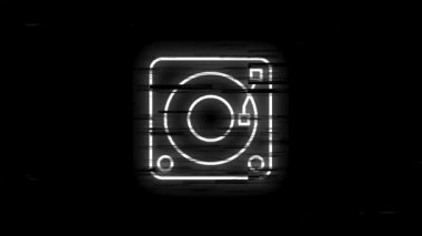 Beyaz arkaplanda çizgi tasarımı izole edilmiş MÜZİK hata simgesi. Hareket grafiği.