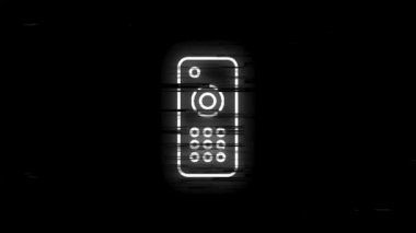 Beyaz arkaplanda izole edilmiş düz soyut tasarıma sahip ELECTRONICS hata simgesi. Hareket grafiği.