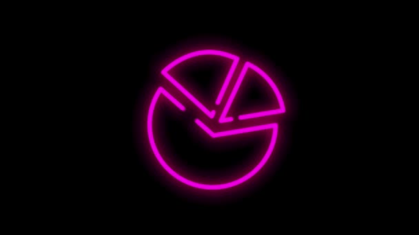 Business and finance line neon icon of for modern concepts, web and apps on white background. Gráfico de movimento. — Vídeo de Stock