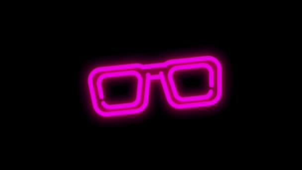 ONDERWIJS neon icoon met lijnontwerp geïsoleerd op witte achtergrond. Ga naar school. Online onderwijs. Bewegingsgrafiek. — Stockvideo