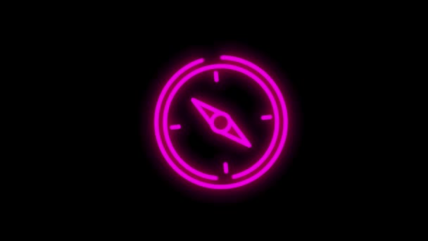 TRAVEL neon ikon vonal design elszigetelt fehér háttér. Az egész világon. Mozgókép. — Stock videók