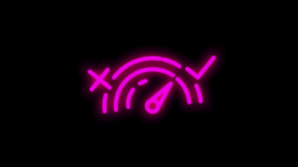 Zulassungszeile Neon-Symbol für moderne Konzepte, Web und Apps auf weißem Hintergrund. Bewegung klafft. — Stockvideo